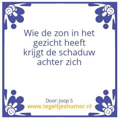 Tegeltje: Zon