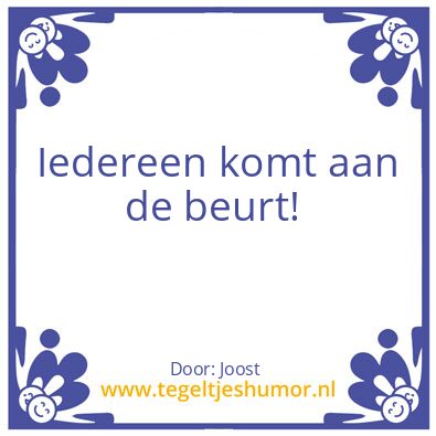 Tegeltje: BBB