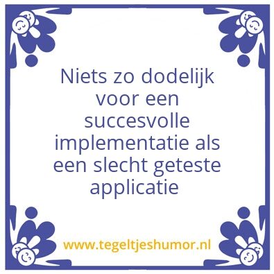 Tegeltje: Software testen