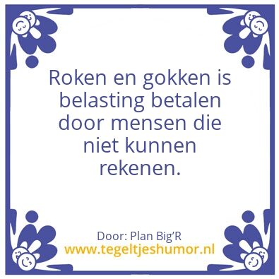Tegeltje: Belasting