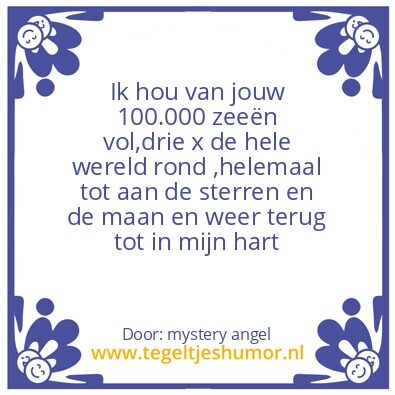 Tegeltje: liefdevol