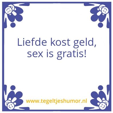 Tegeltje: Gratis