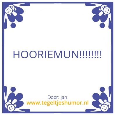 Tegeltje: john