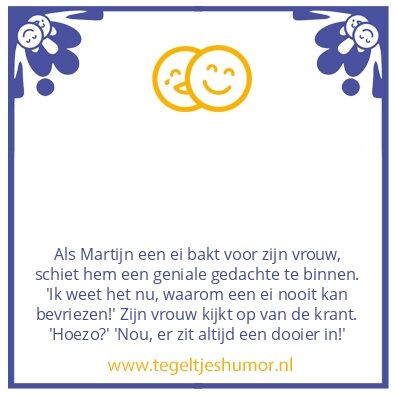 Tegeltje: Bevroren ei
