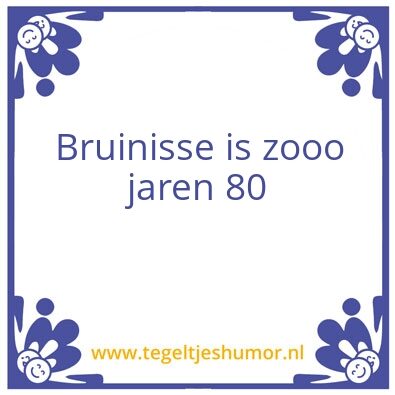 Tegeltje: O