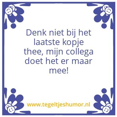 Tegeltje: Thee