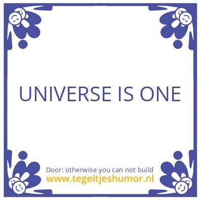 Tegeltje: Time is linear