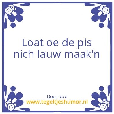 Tegeltje: xx