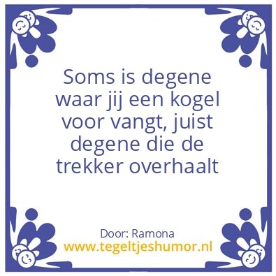 Tegeltje: Degene