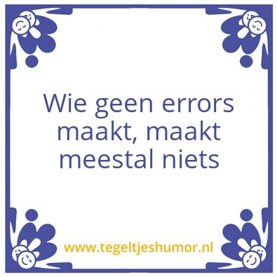 Tegeltje: Errors