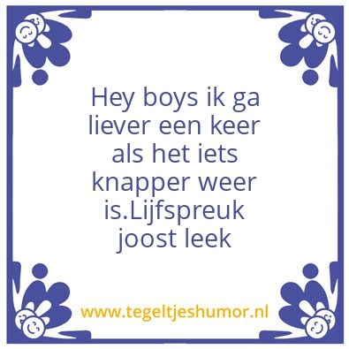 Tegeltje: Joost