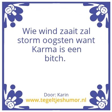 Tegeltje: Karma