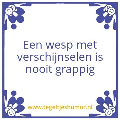 Tegeltje: Wesp