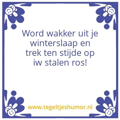 Tegeltje: Fiets
