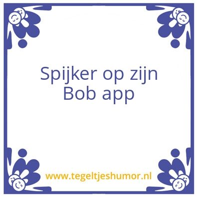 Tegeltje: Bob