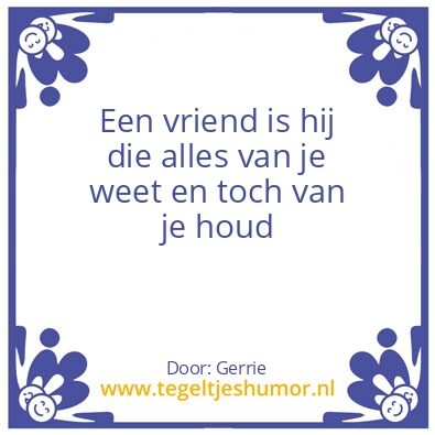 Tegeltje: Vriend