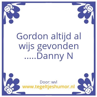 Tegeltje: Gordon