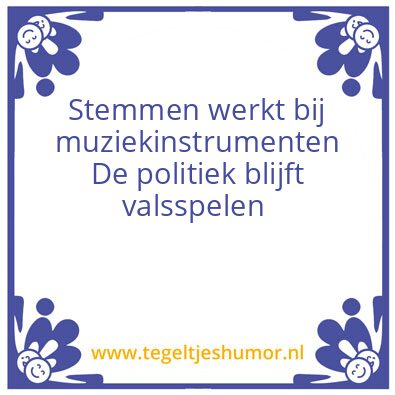 Tegeltje: Stemmen