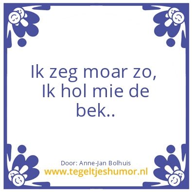 Tegeltje: informeel