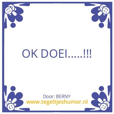 Tegeltje: BERNY