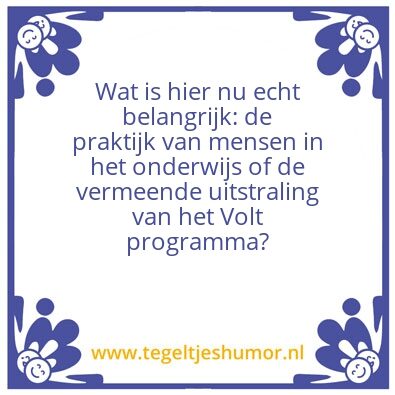 Tegeltje: Volt