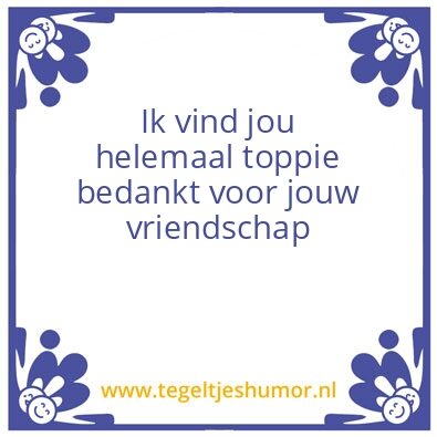 Tegeltje: vriendschap