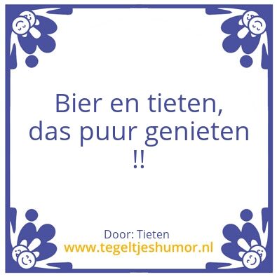 Tegeltje: Bier
