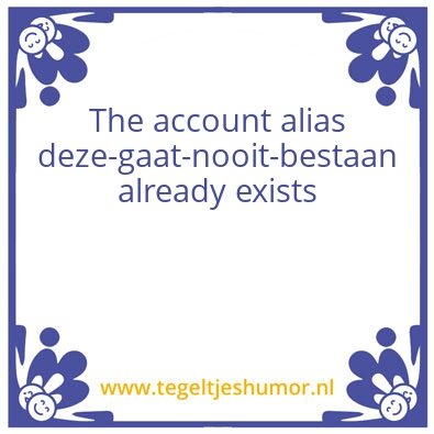 Tegeltje: Error