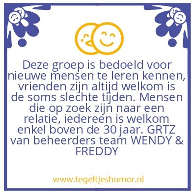 Tegeltje: groep regels