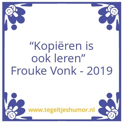 Tegeltje: F