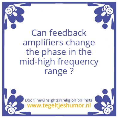 Tegeltje: feedback amplifiers