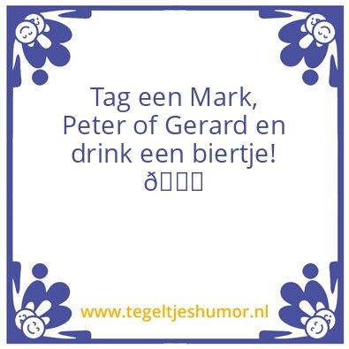 Tegeltje: Biertj