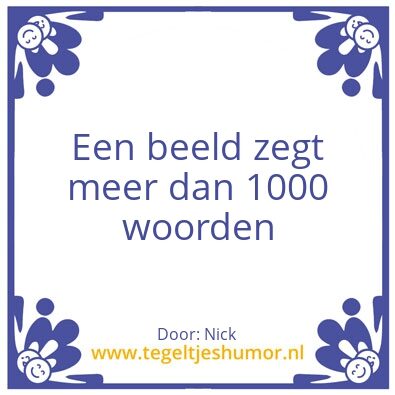 Tegeltje: Beeld