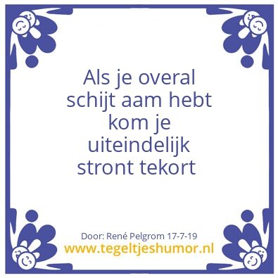 Tegeltje: Stront