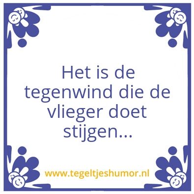 Tegeltje: Tegenwind