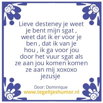 Tegeltje: Zusje