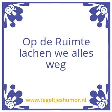 Tegeltje: ruimte