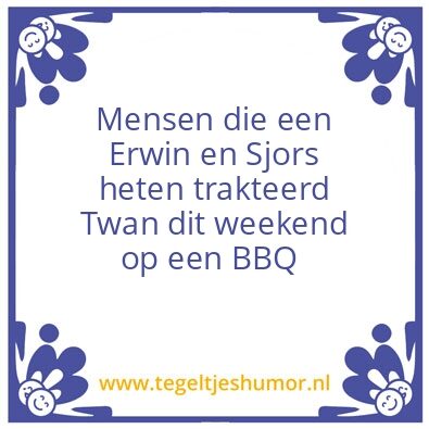 Tegeltje: BBQ