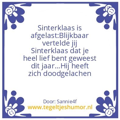 Tegeltje: Sint