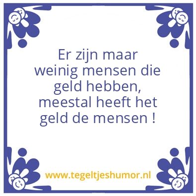 Tegeltje: Geld