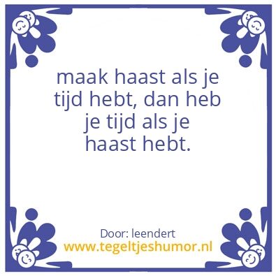Tegeltje: werk