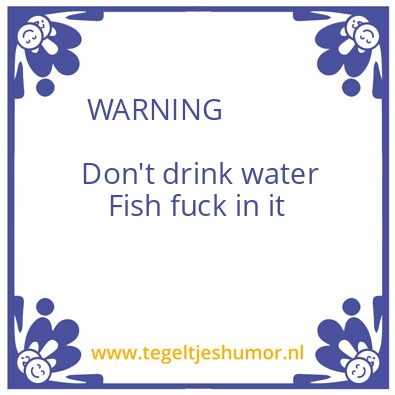 Tegeltje: Warning