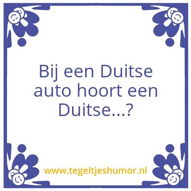 Tegeltje: Auto