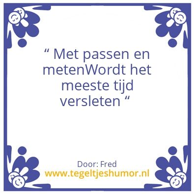 Tegeltje: Klus