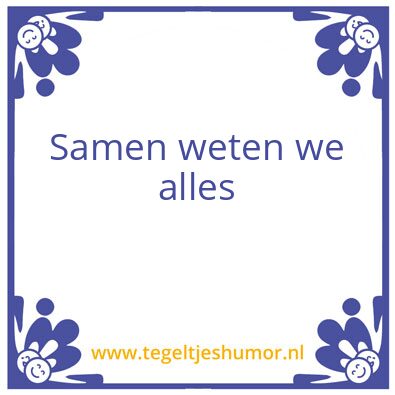 Tegeltje: frans