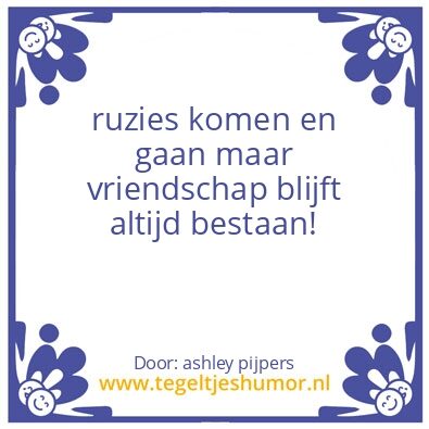 Tegeltje: vrienden