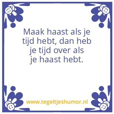 Tegeltje: Tijd