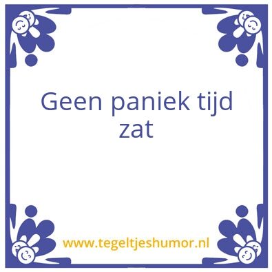 Tegeltje: Test