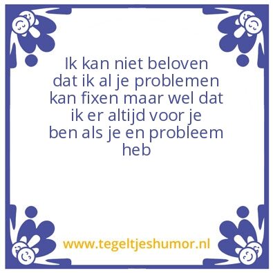 Tegeltje: Probleem