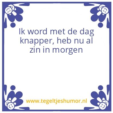 Tegeltje: Knapper